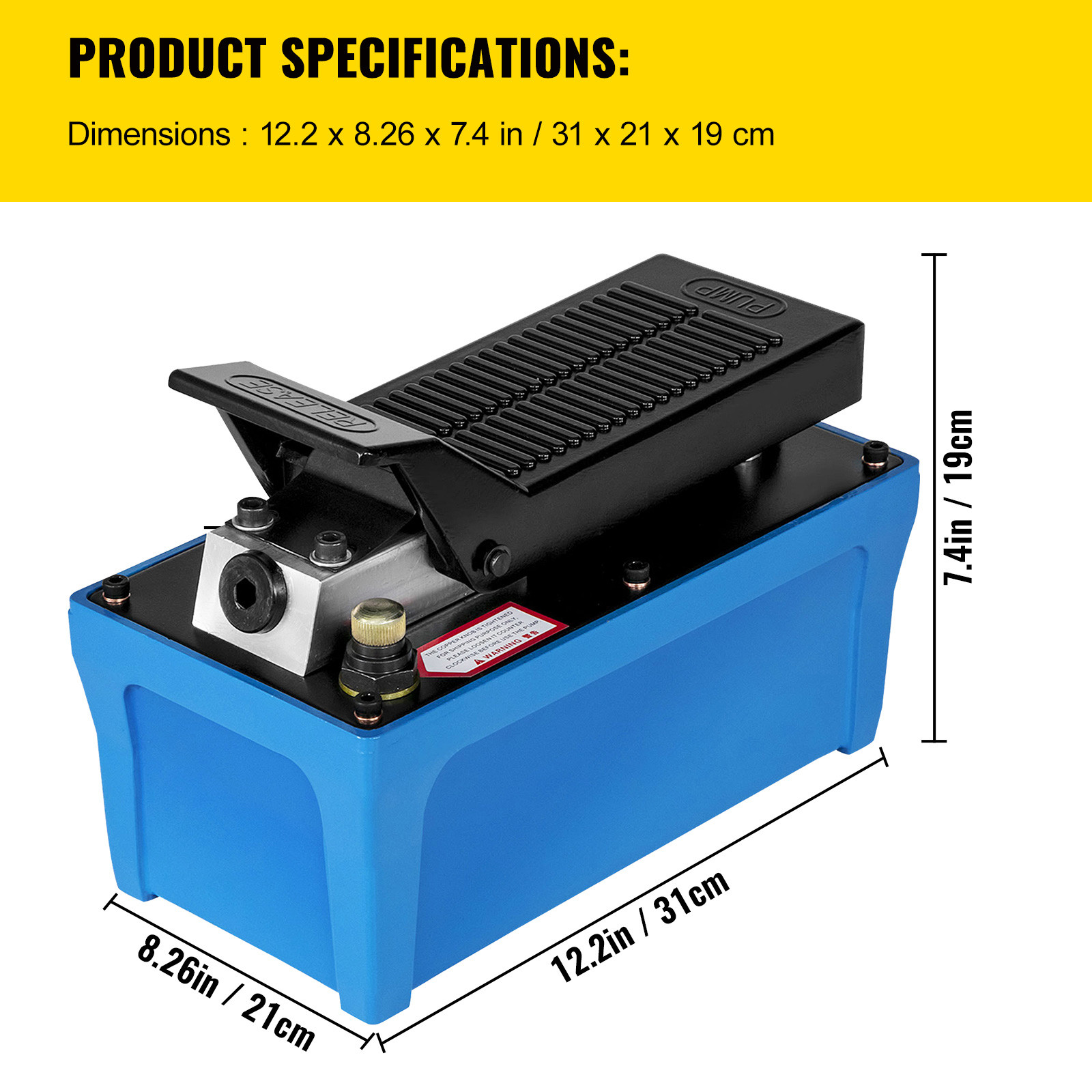 VEVOR Air Powered Hydraulic Pump 10,000 PSI Pack Release pressure Auto Repair