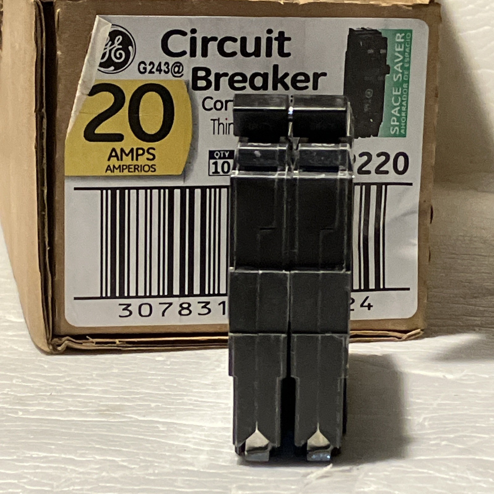 (1ct) GE General Electric Circuit Breaker THQP220 2 Pole 20 Amp 120/240 Volt NEW