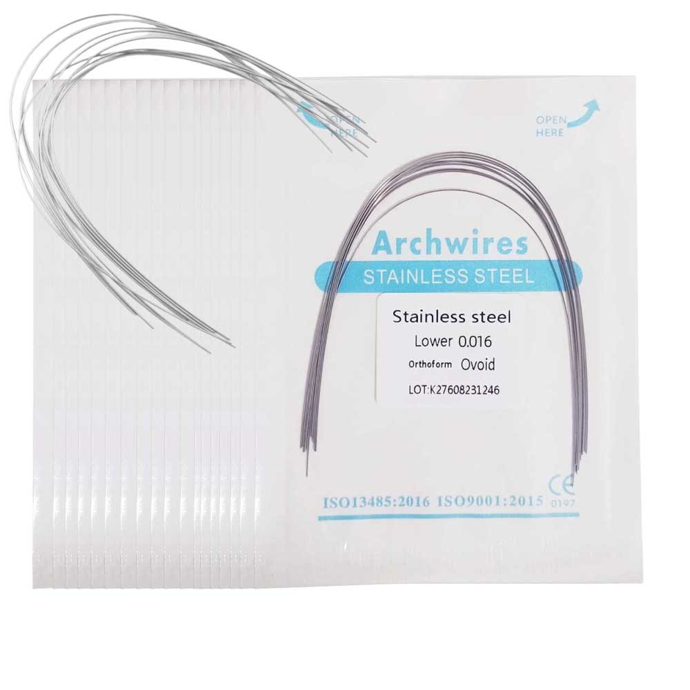 Dental Orthodontic Stainless Steel Round Arch Wire Ovoid Form 50 packs