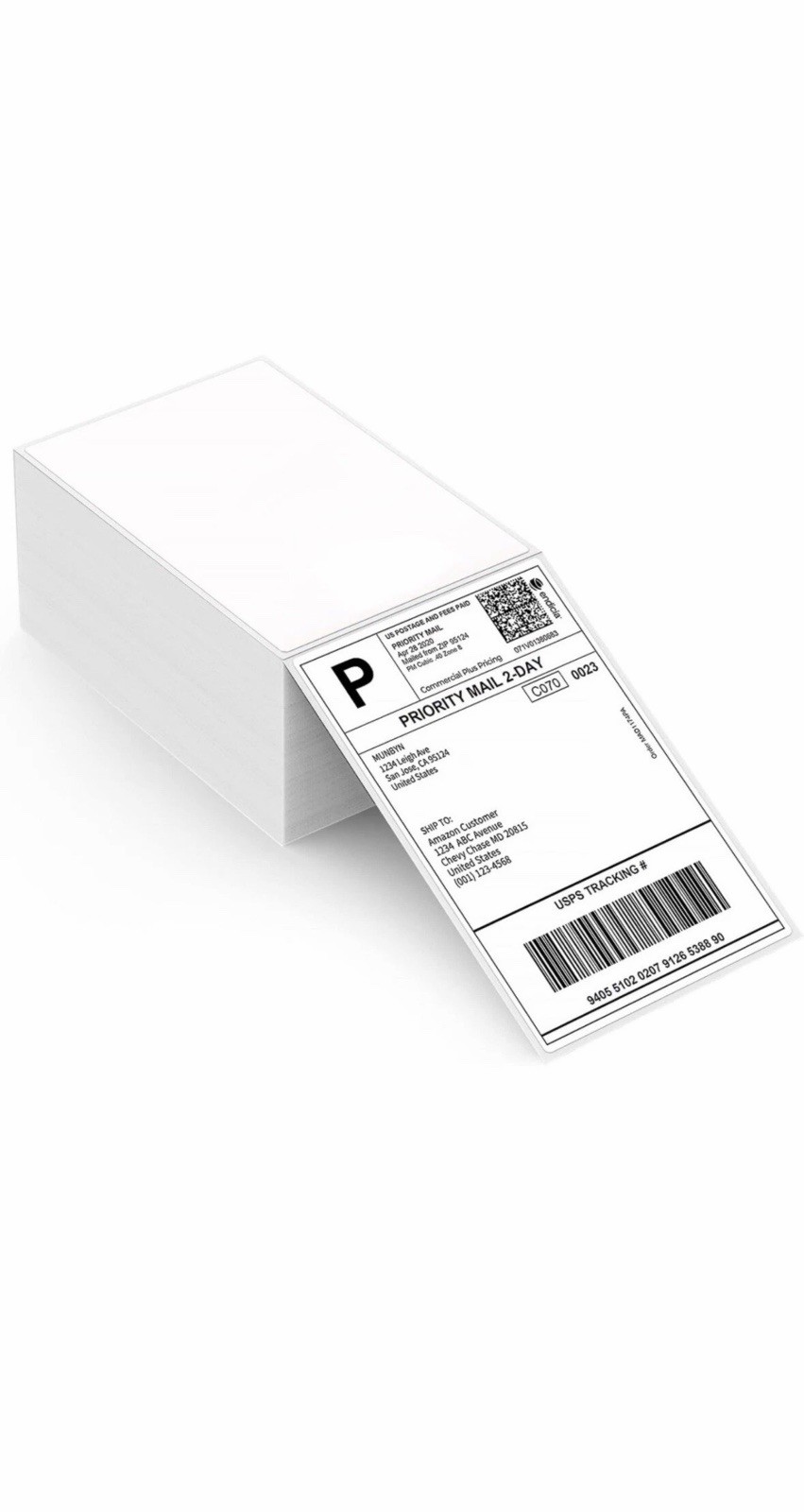 10000pcs 4″x6″ Direct Thermal Shipping Labels for Printers Fanfold