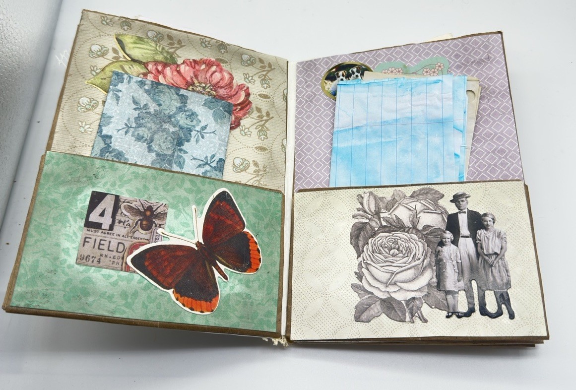 Junk Journal Pleasures Themed Medium Is Brown Paper Bags And Coffee Dyed Paper