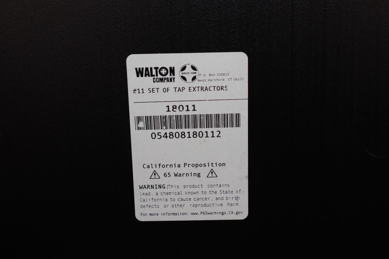 Walton Tools #11 Set of Tap Extractors 18011 11 Piece Set Flute Style New Case