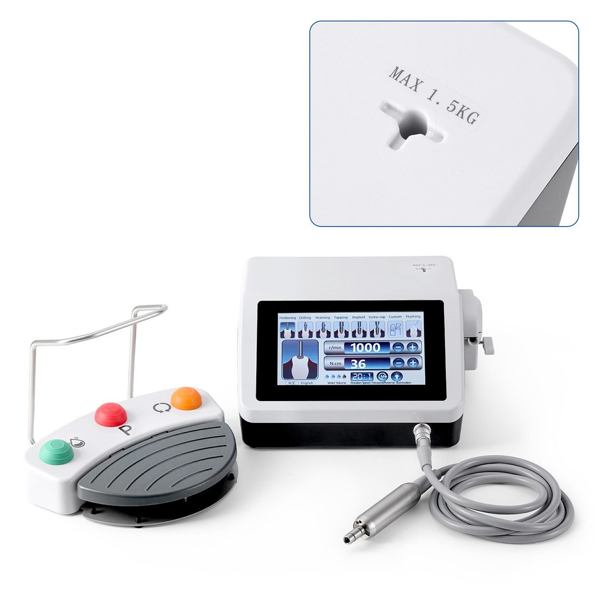 Dental Brushless Implant Motor Surgical System+20:1 Contra Angle Handpiece