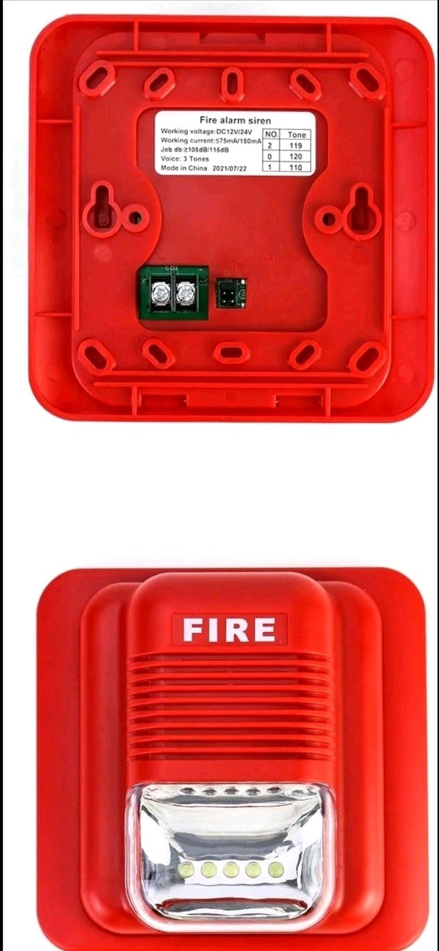 4 Pack 12V/24V Wired Fire Alarm Siren Strobe Light Sensor 105dB WD8912 New