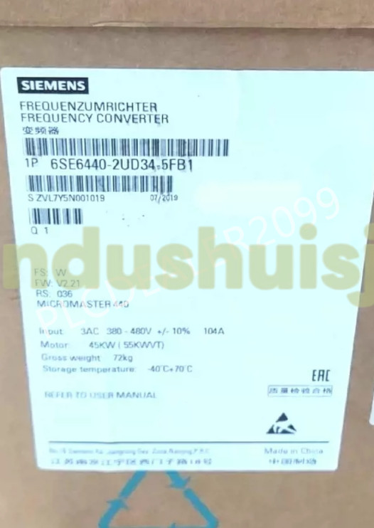 6SE6 440-2UD34-5FB1 NEW SIEMENS 6SE6440-2UD34-5FB1 Inverter 380V/45KW