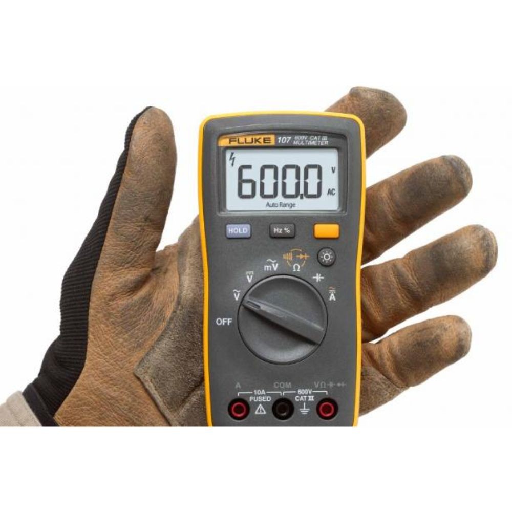 Fluke 4367953 FLUKE-107 ESP Palm Size Digital Multimeter, CAT III, 600 V