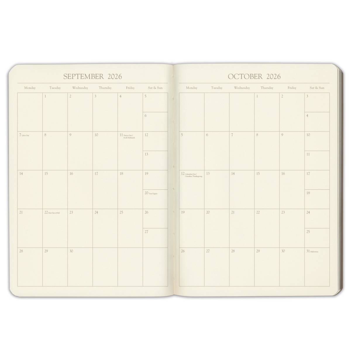 Gallery Leather Desk Hourly Weekly Monthly Planner 2026, Elegantly Bound Cale…