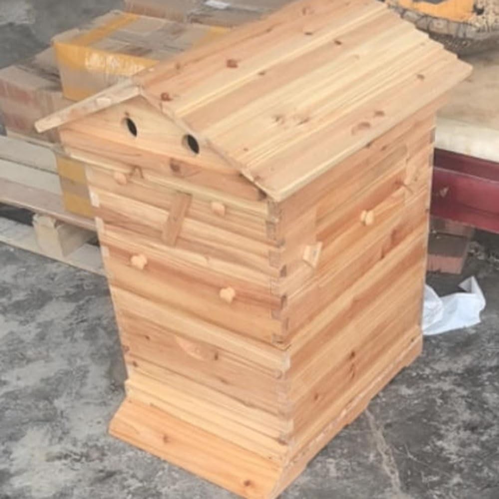 Auto Ooze Honey Beehive Box Wooden Beehive House with 7 AutomaticBeehive Frames