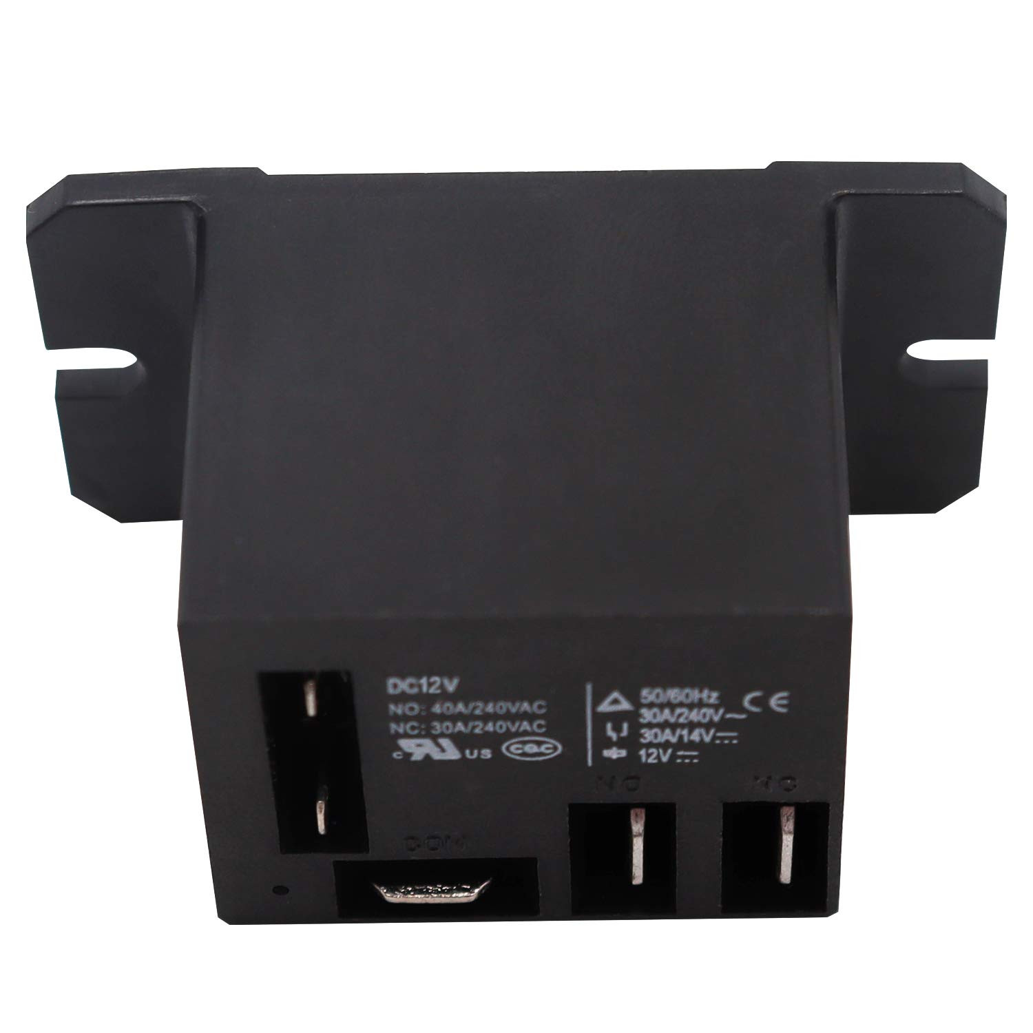 2PCS Power Relay DC12V Coil, 30A SPDT(1NO 1NC) with Flange Mounting and 10 Quick