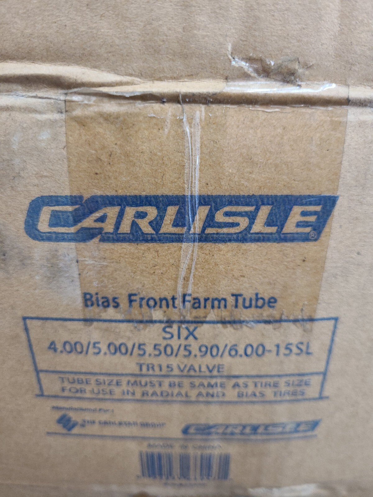 Carlisle 322350 Bias Front Farm Tube-TR15 Valve4.00/5.00/5.50/5.90 6.00-LOT OF 2