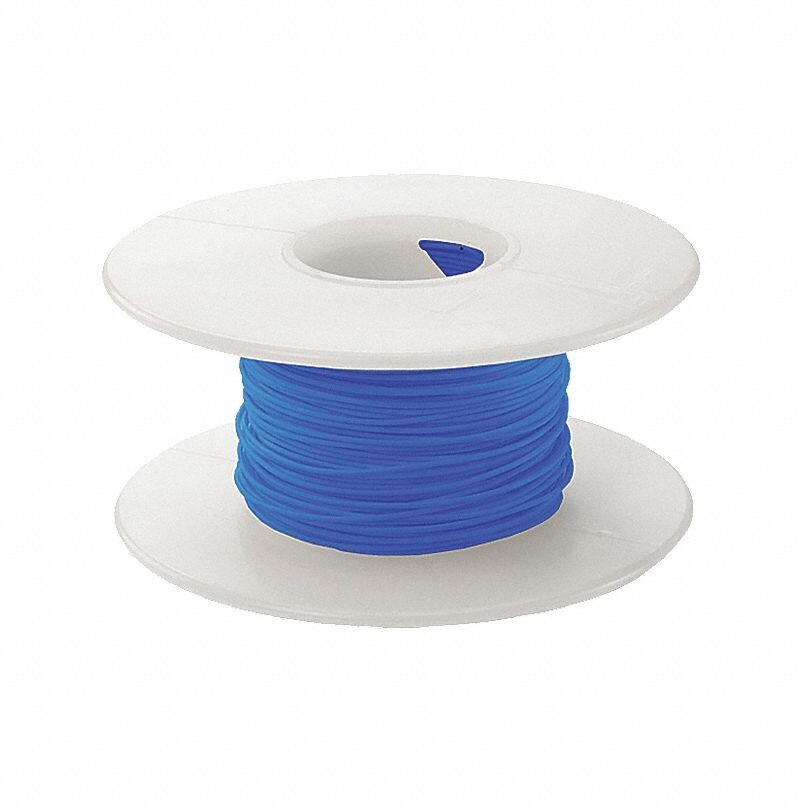 USA 100ft 24awg 24ga Blue 7/32 Stranded Wire Copper PVC 300V