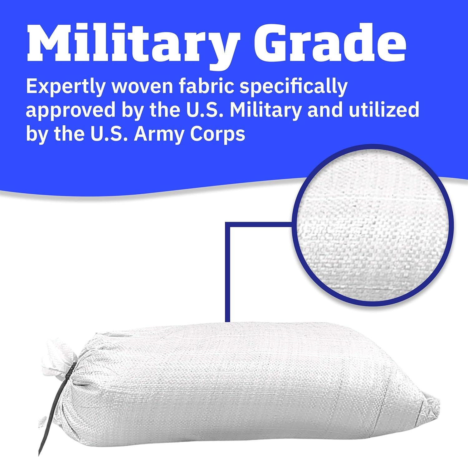 Heavy Duty Sand Bags with Tie Strings Empty Woven Polypropylene Sand-Bags for Fl