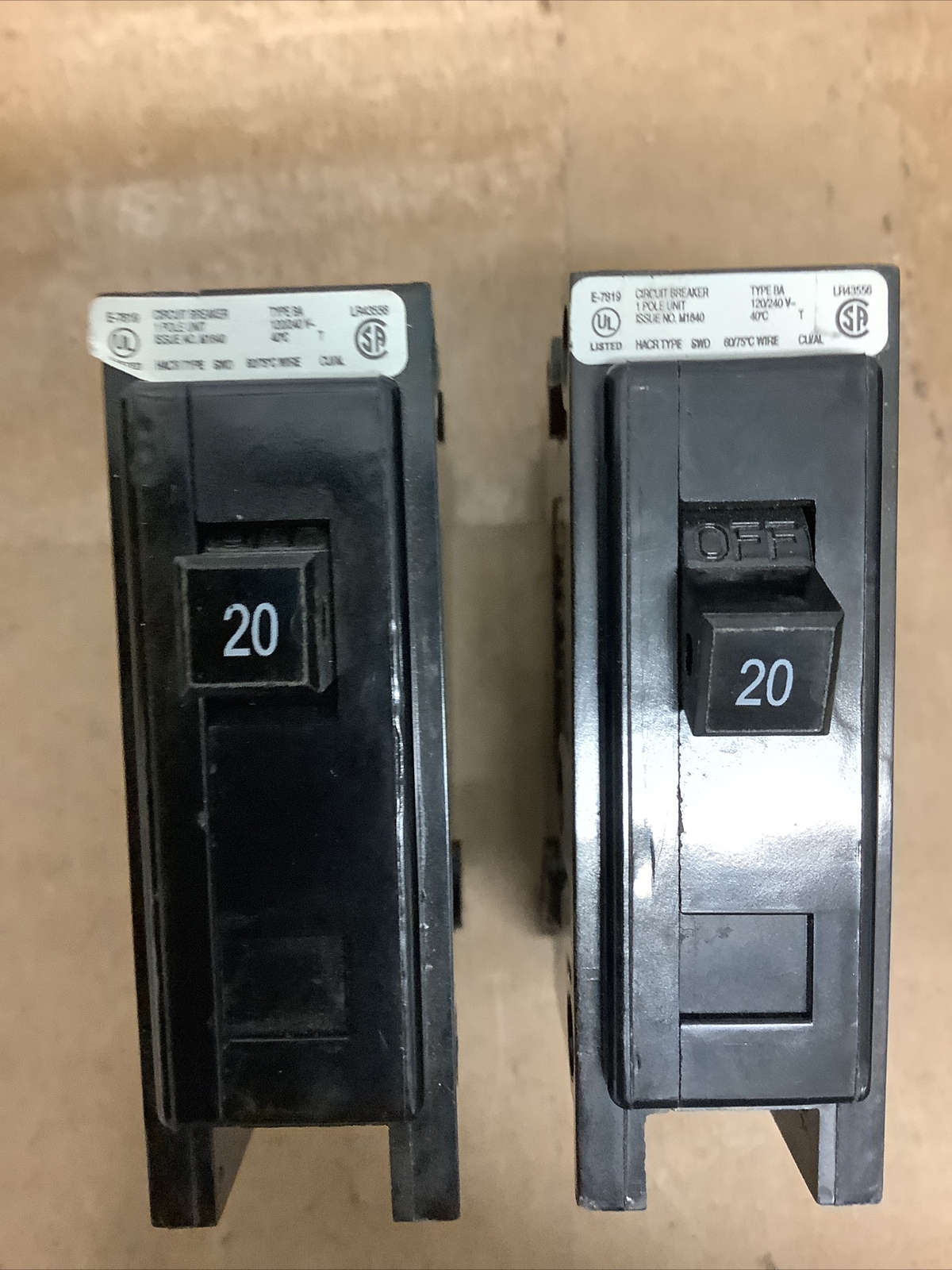 Cutler Hammer Circuit Breakers 120/240 Volt AC