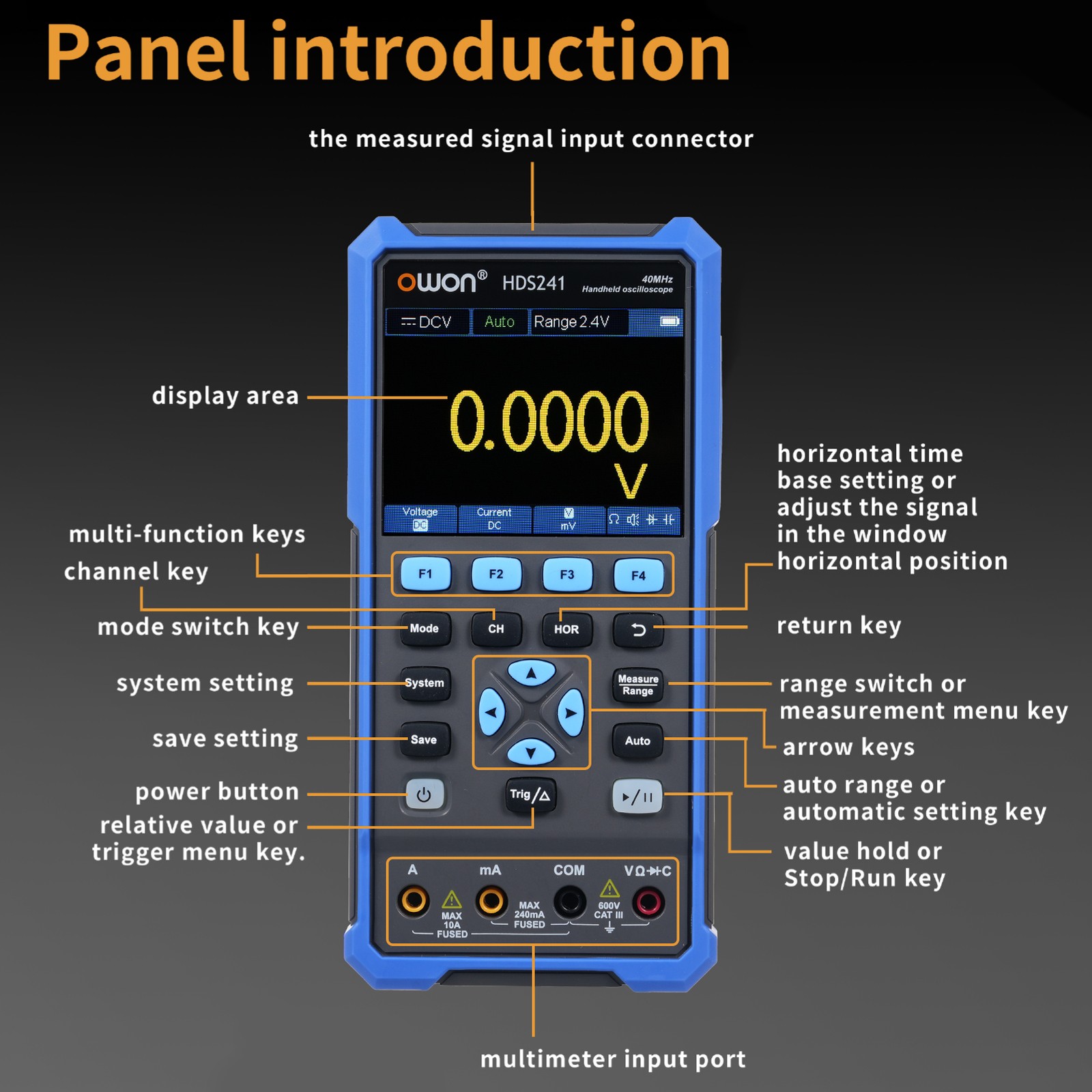 1-2in1 Oscilloscope Multimeter Multifunctional Digital Oscilloscope 1CH ZLWV