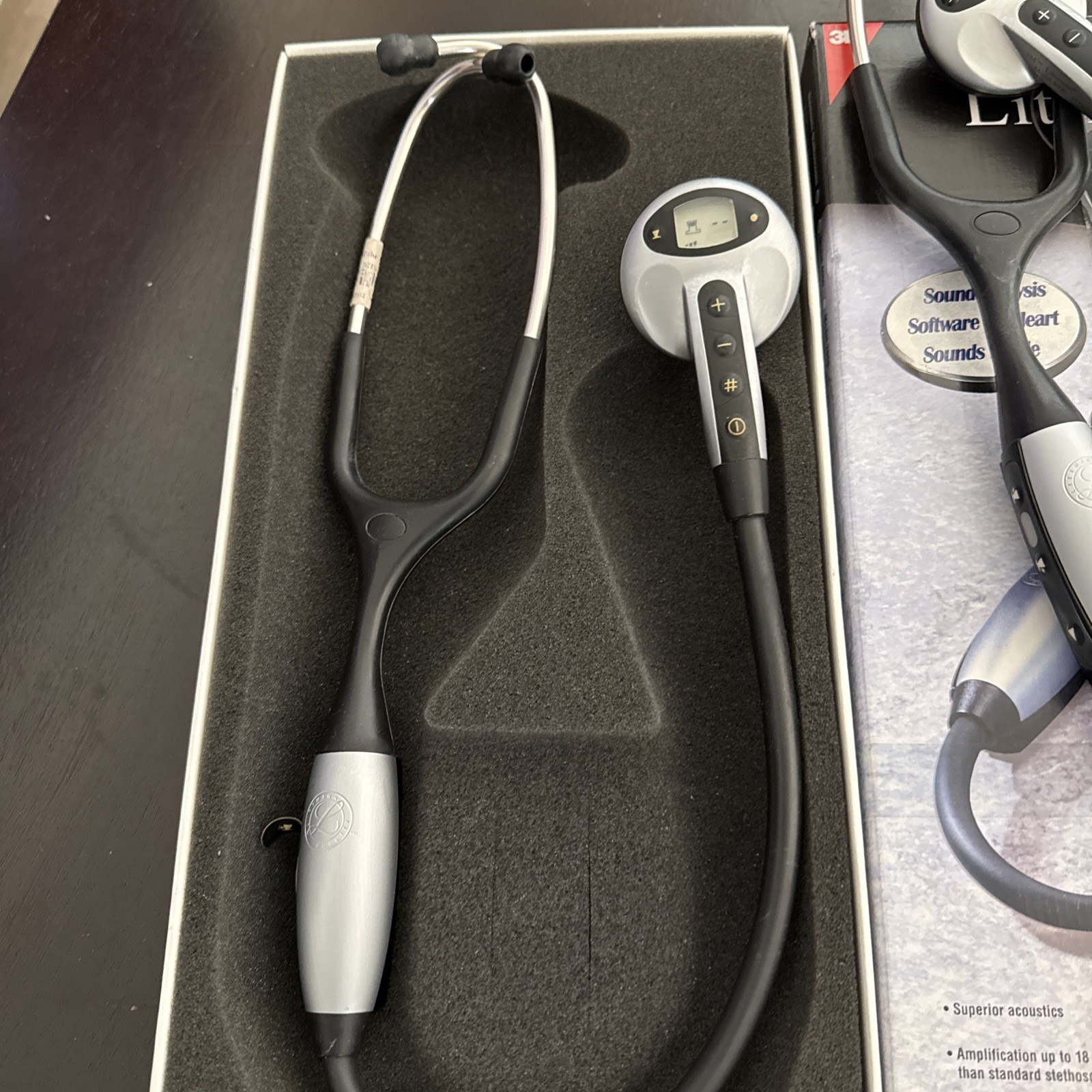 2 X Littmann 4000 Electronic Stethoscope Gray/Black Cardiology