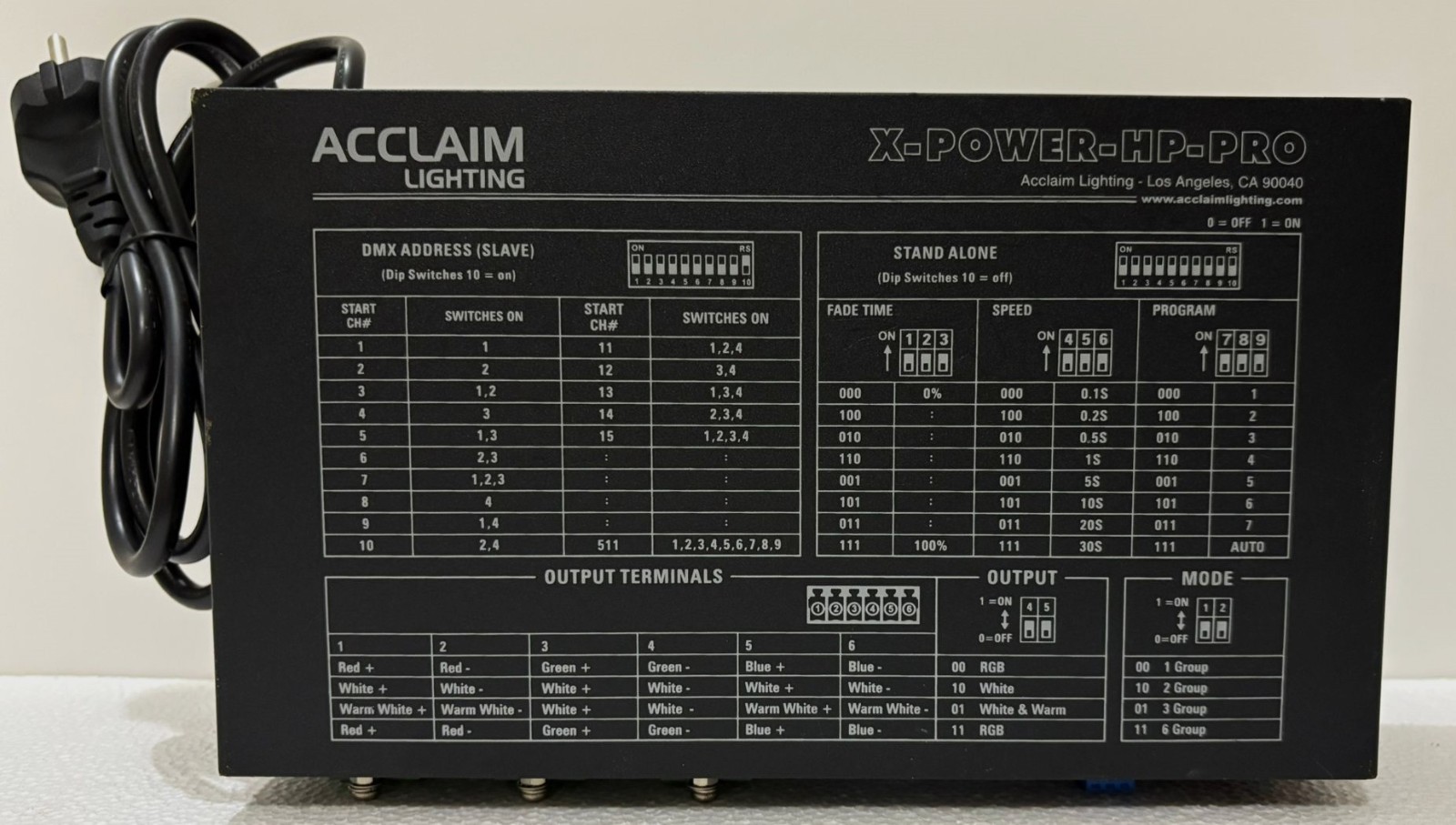 ACCLAIM X-POWER-HP-PRO Power Supply.
