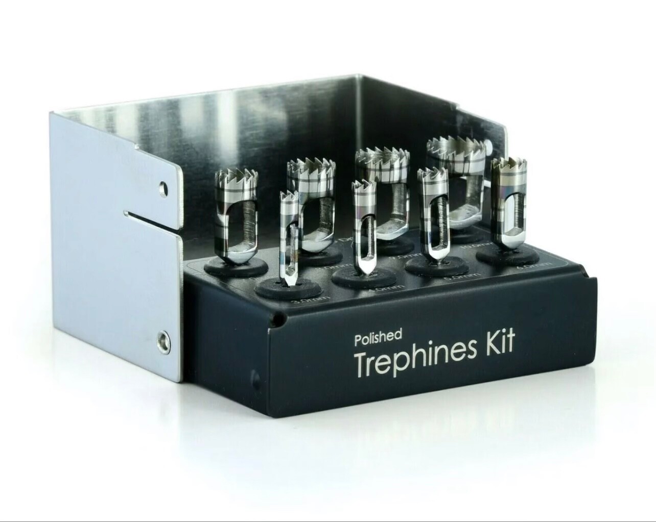 Dental Implant Trephine Drills Kit 8pcs Set Polished Surgical Surgery CE