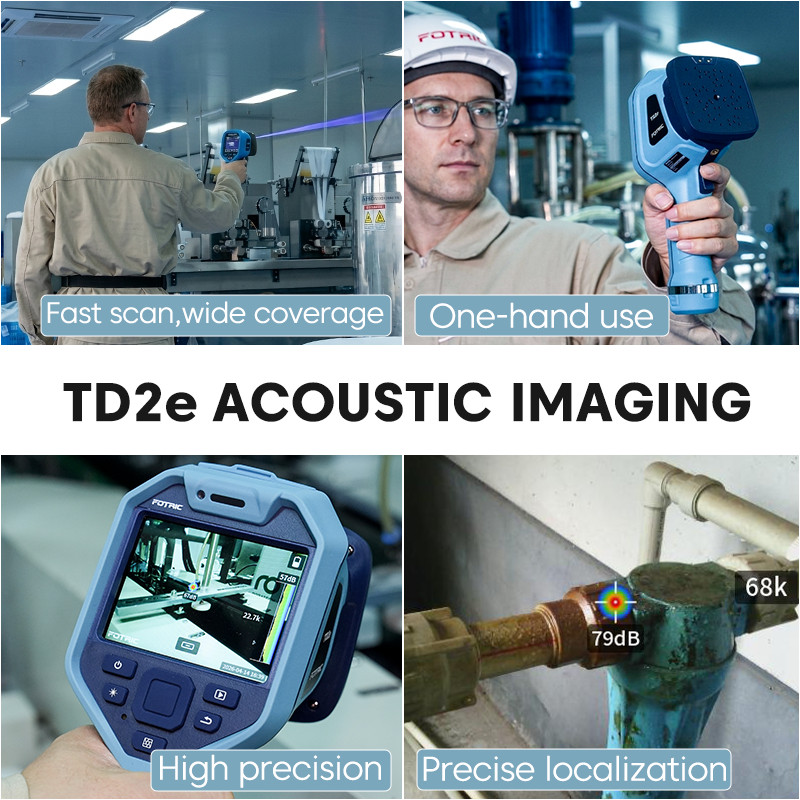 FOTRIC TD2e Acoustic Imager Camera 2–100kHz 64 MEMS For Partial Discharge Survey