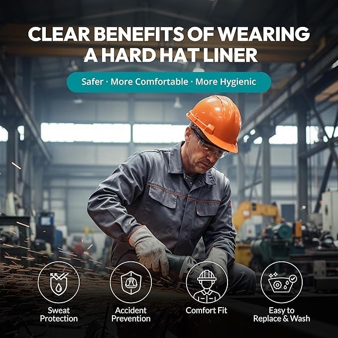 3PCS Hard Hat Liner Sweatband Work Safety Helmet Accessories Washable Cool Mesh