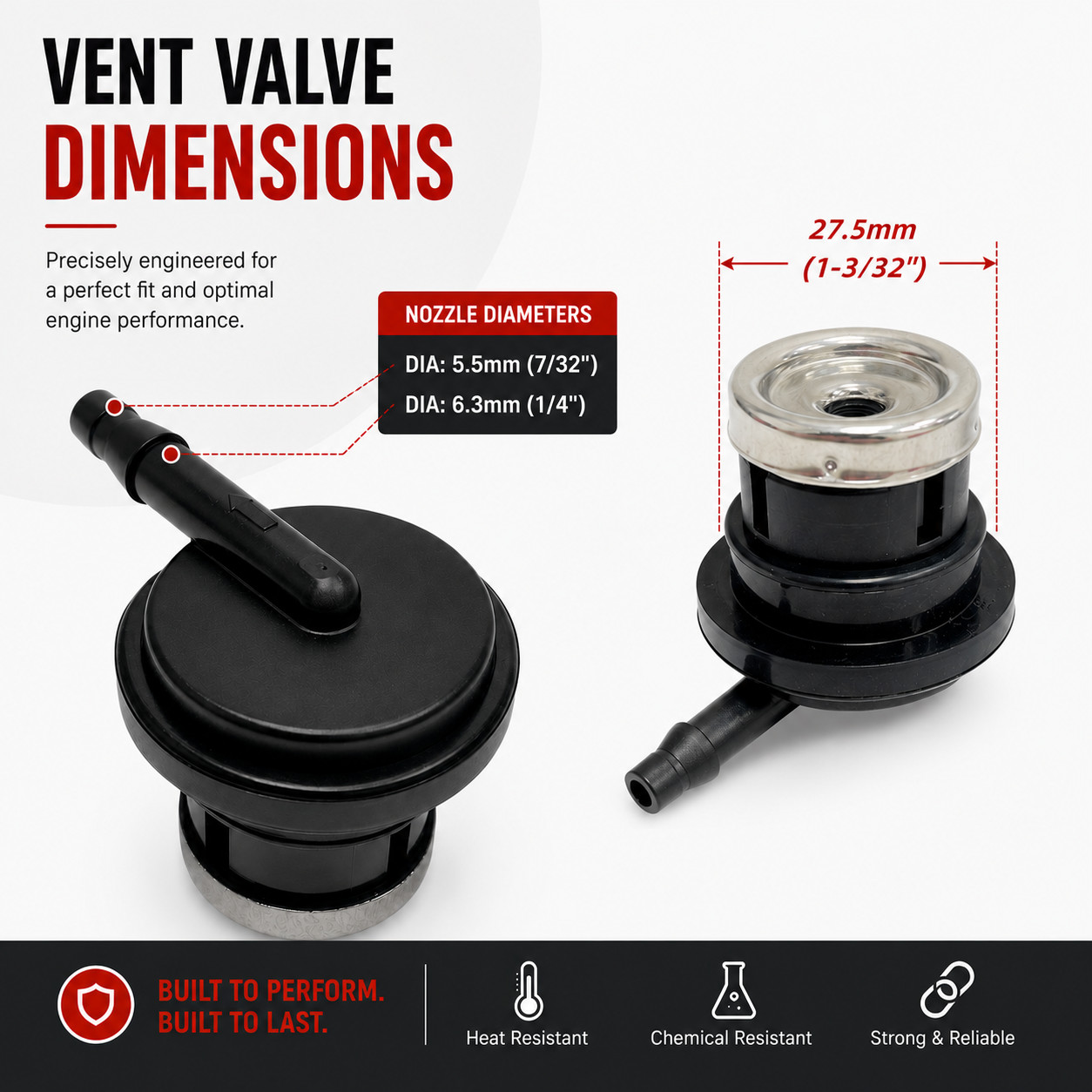 Fuel Tank Vent Valve For SIMPSON 3400PSI 61083 4400PSI PS60843 Pressure Washer
