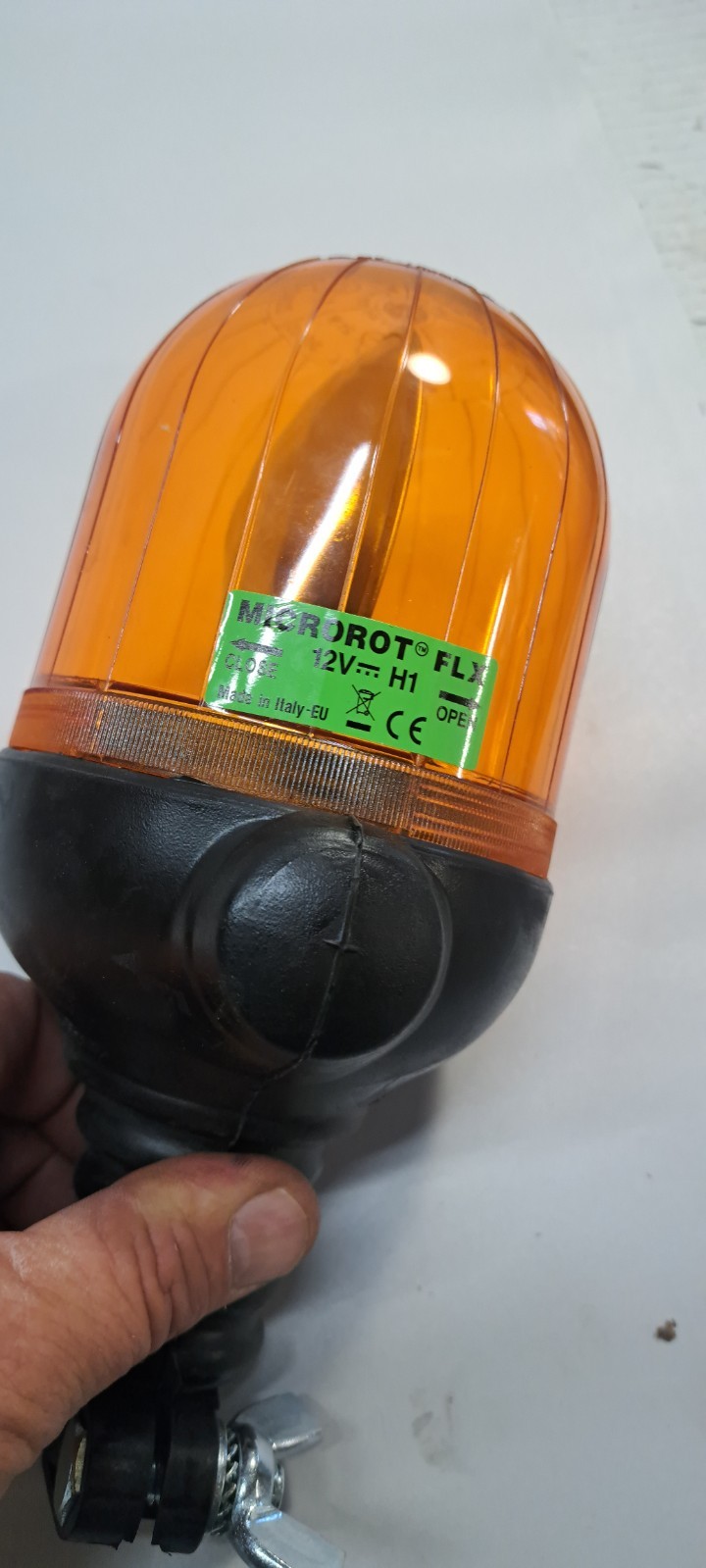 Genuine John Deere Rotating Amber Beacon EPMRTFLX NOS 12V IP54 Microrot FLX