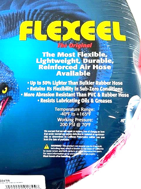 Coilhose Pneumatics PFE60504TR Flexeel Reinf Polyurethane Air Hose 3/8 X 50′