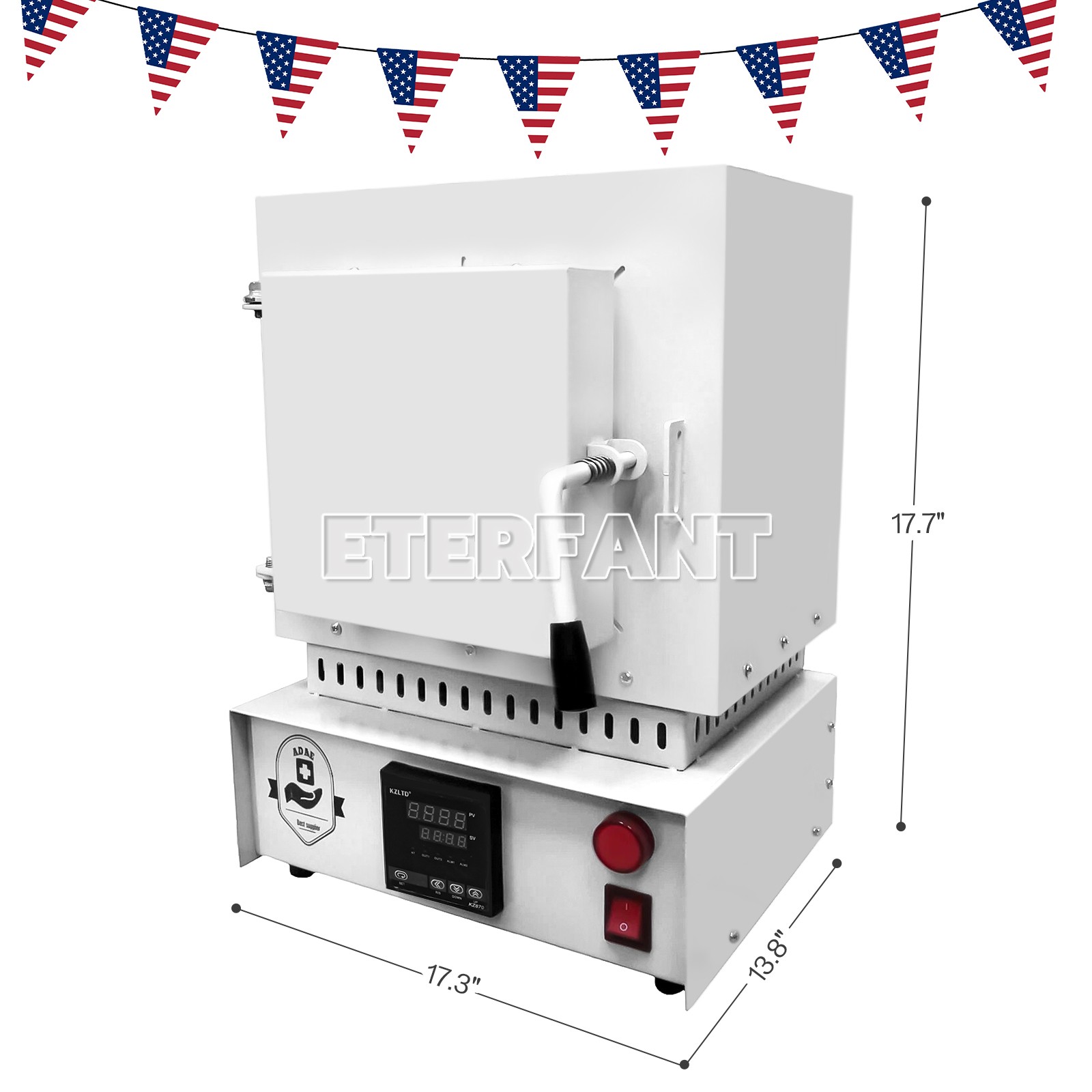 2000W/3000W Dental Lab Burnout Oven 1100℃ High Temperature Fiber Ceramic Furnace