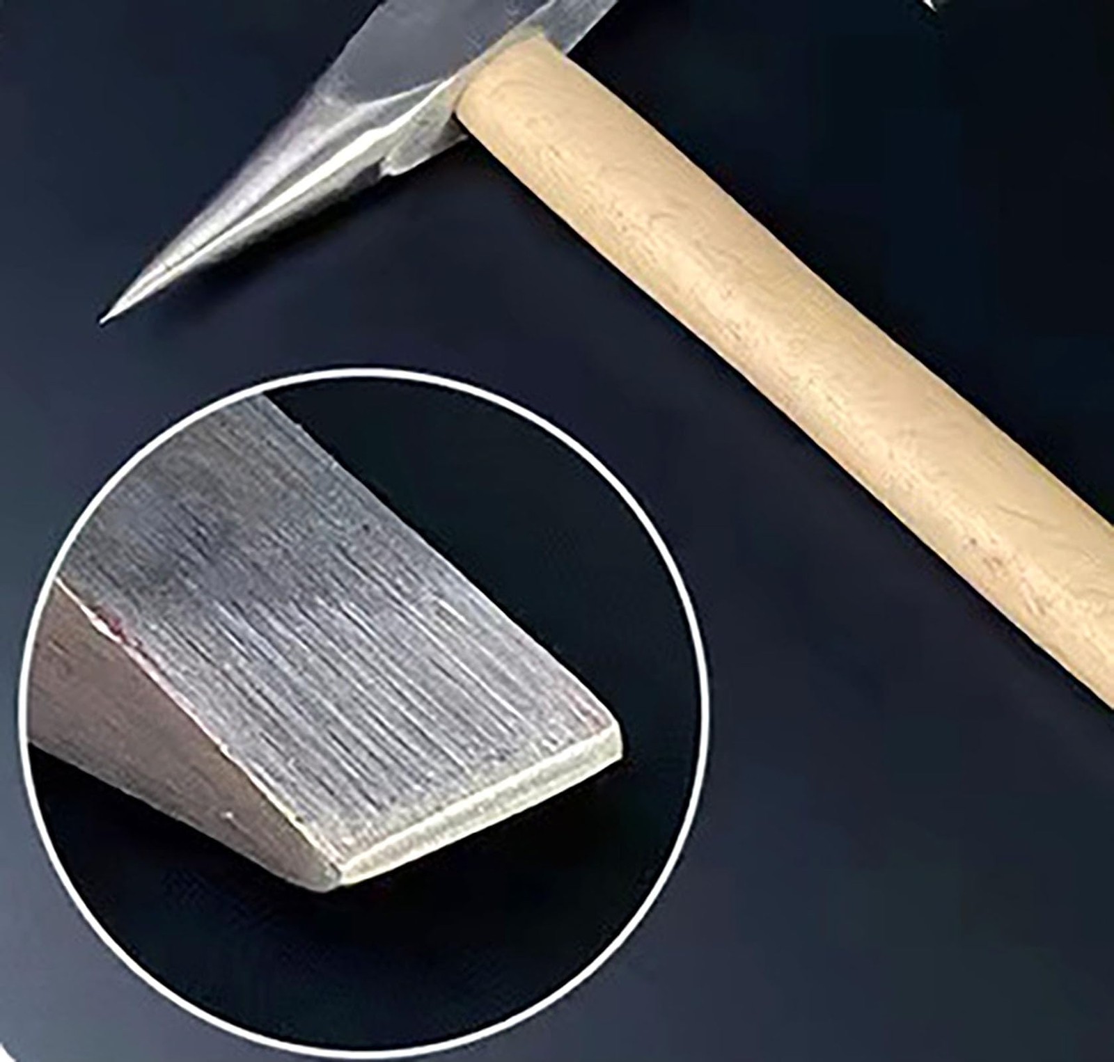 10.6 OZ Forged Steel Welding Hammer, 11.8 Inch Two Head with Wooden Silver