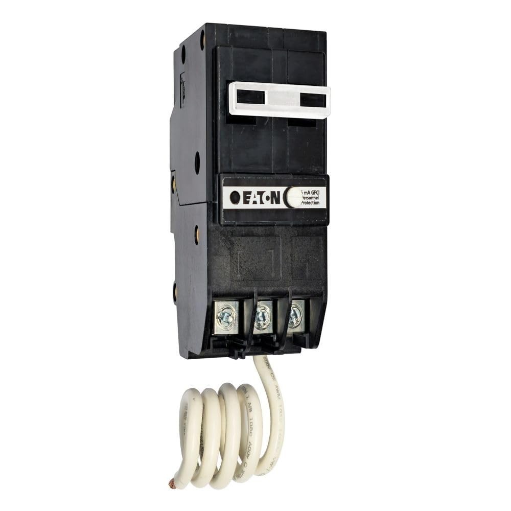 Eaton BRN250GF BR GFCI Circuit Breaker, Pigtail Neutral, 50 A 2 Pole 120/240 V