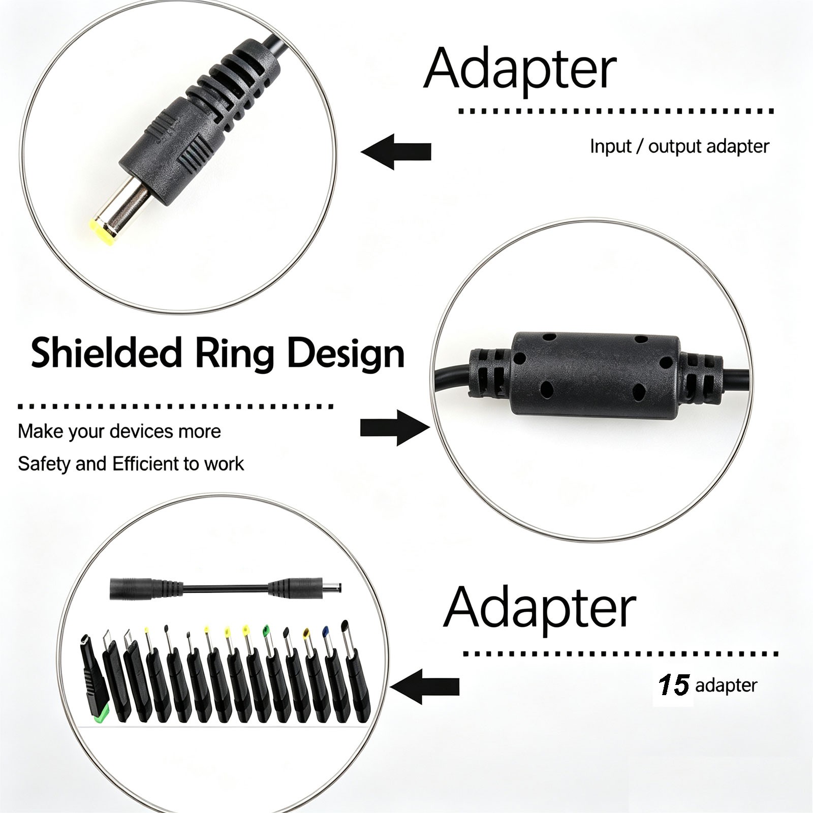 72W Power Supply DC 3V~24V Adjustable Variable Universal Switching AC/DC Adapter
