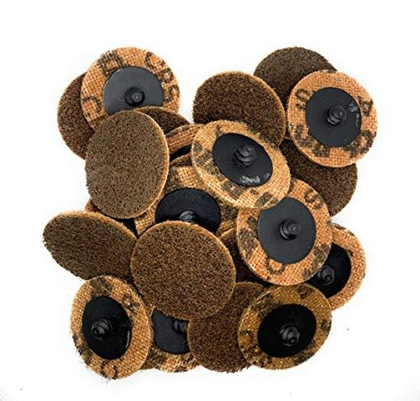 25Pcs 3 Inch Medium Abrasive Non Woven Nylon Quick Change Surface Conditioning D