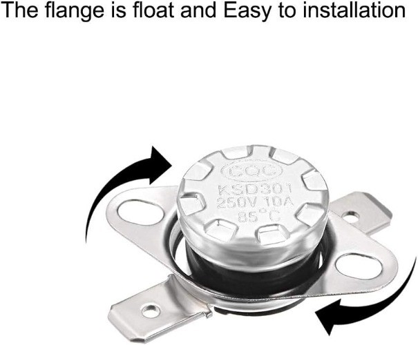 KSD301 Thermostat 85°C 185°F 10A Normally Open N.O Adjustable Snap Disc