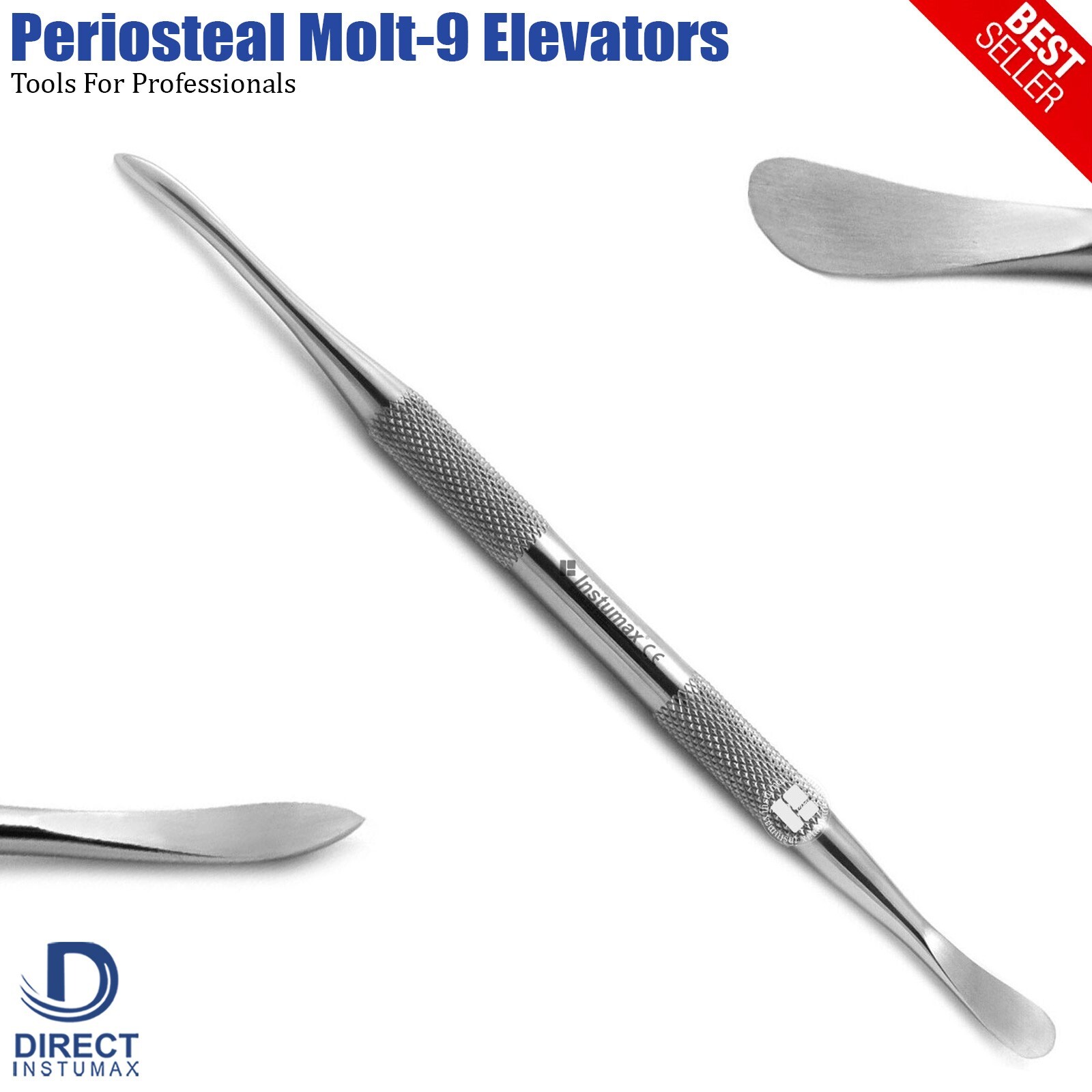 3 Pcs Periosteal Molt #9 Elevator Surgical Dental Instruments German Grade