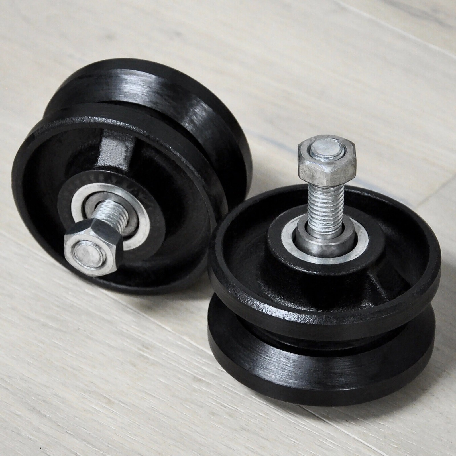 3 Inch V-Groove Gate Wheels Cast Iron Steel With Weldable Box – 1 Pc Set