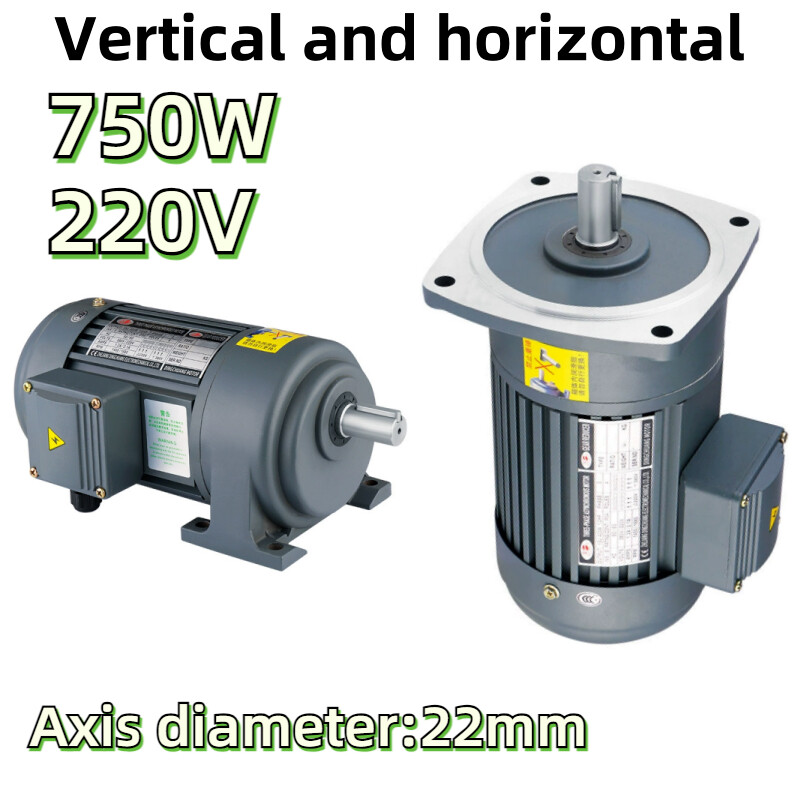 220V 22mm 750W CW/CCW 3 Phase 1:80 0-17.5RPM Vertical Motor New