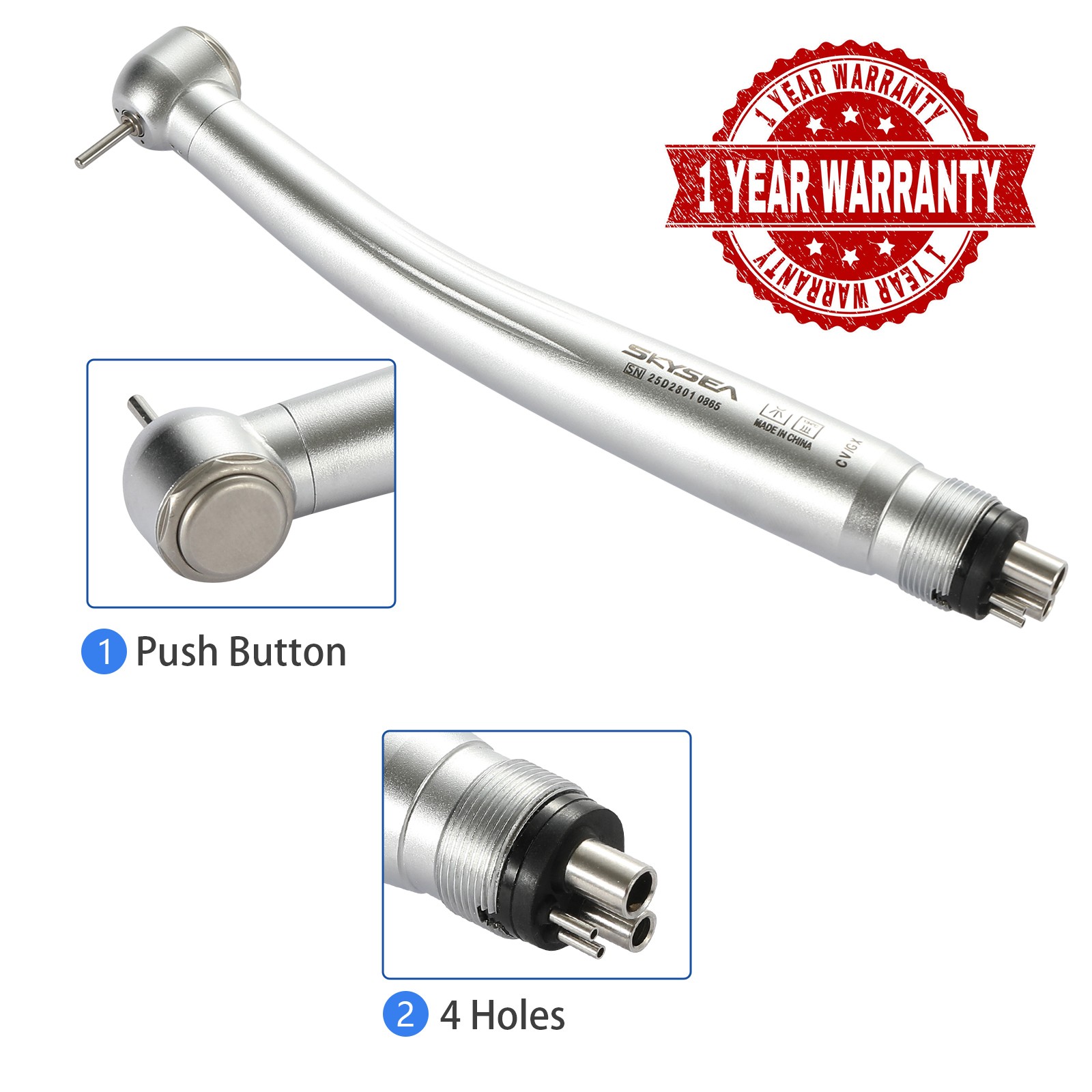 Dental High Speed Handpiece 4 Hole 2 Holes Push Button Turbine STNABM