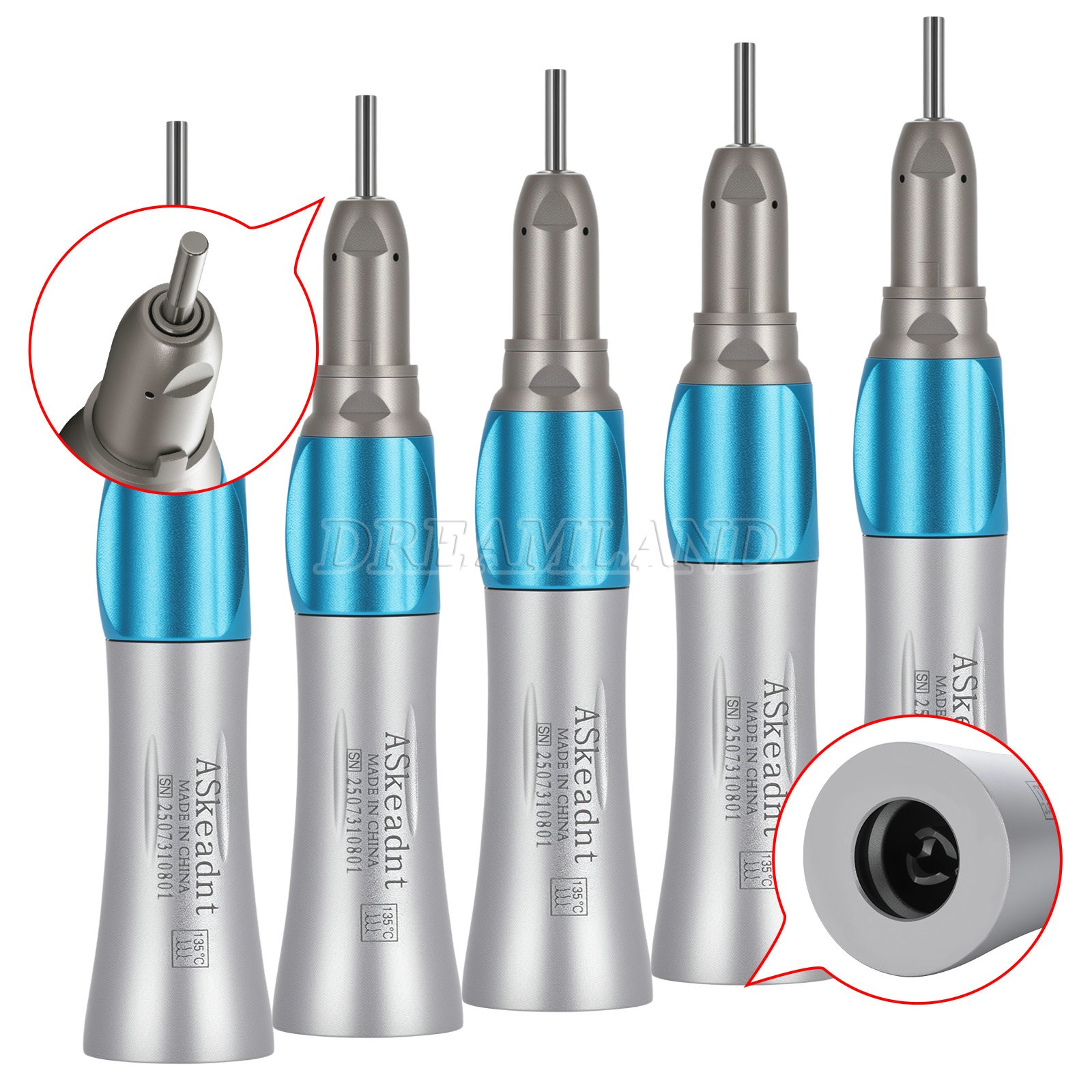 USA Low Price Dental Slow Speed Handpiece Straight Nose Cone E-type to Motor