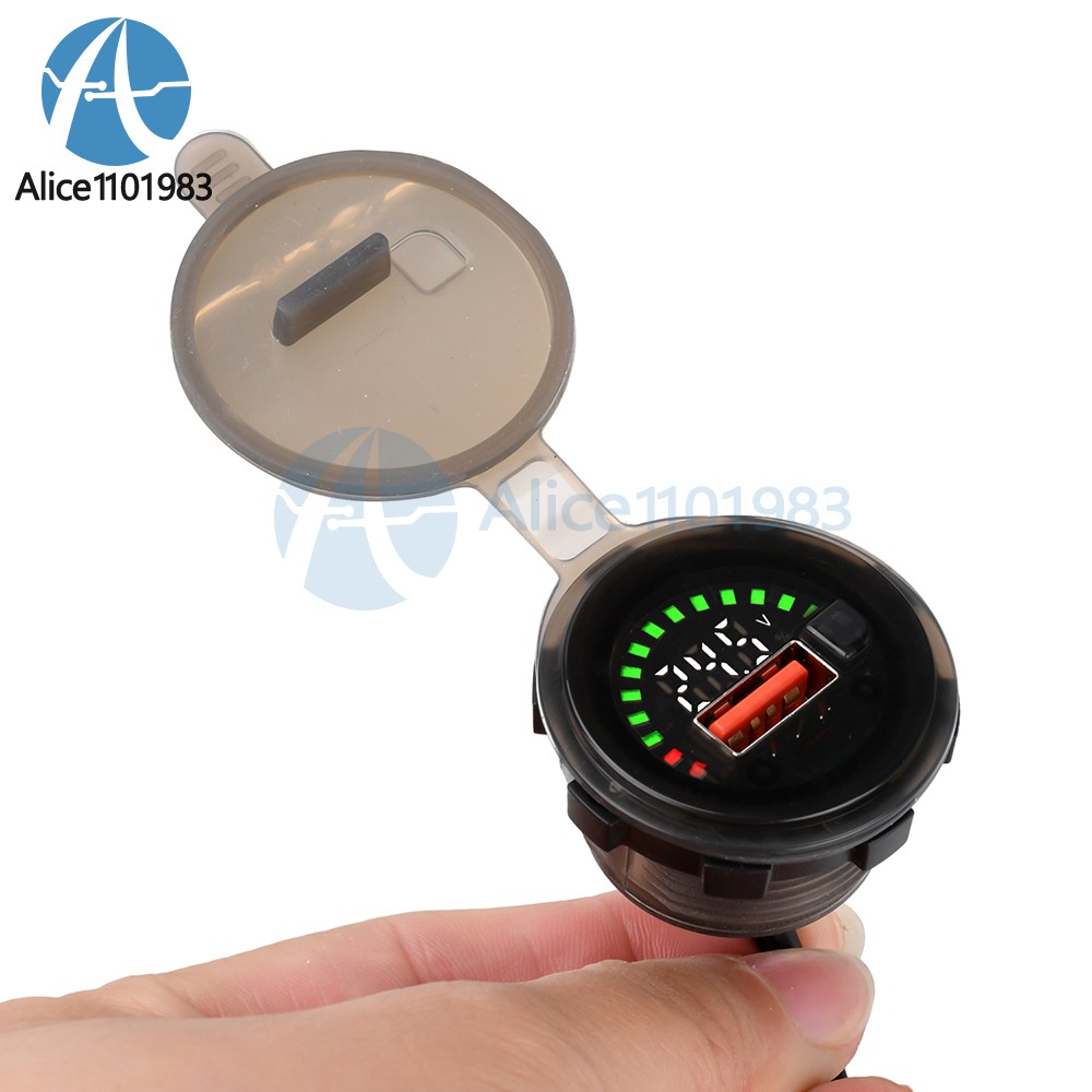 DC 7-30V Waterproof Digital Voltage Battery Capacity Level Indicator Voltmeter