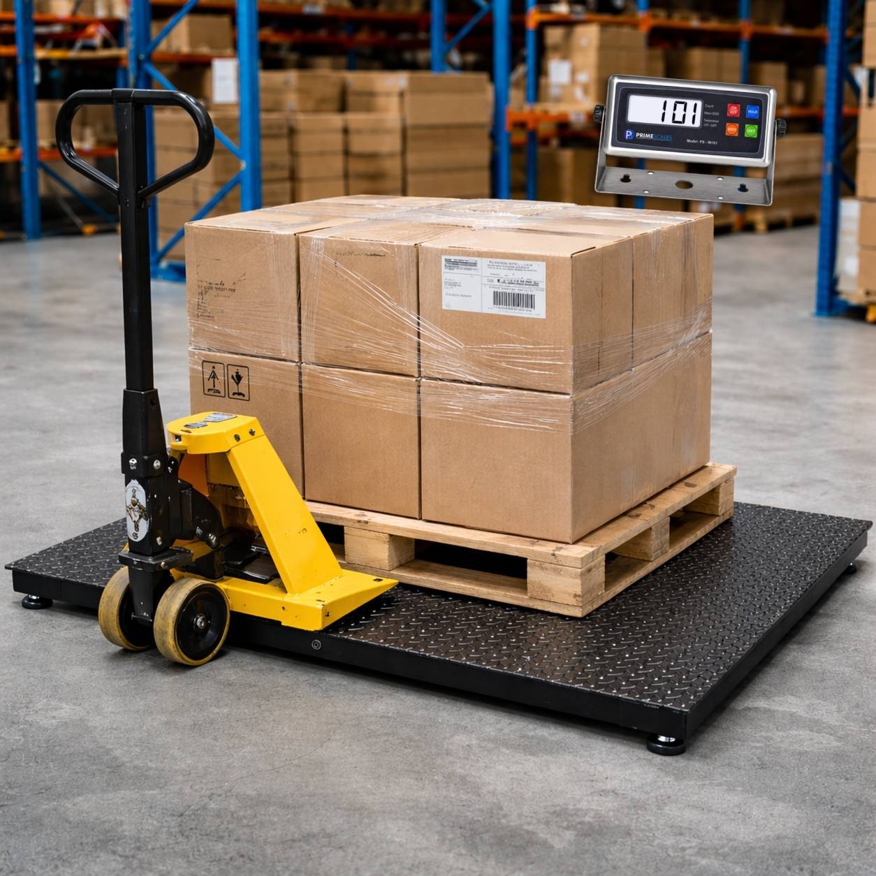 New 24″x24″ Floor Scale 1000 lb x 0.2 lb Industrial Shipping Scale Black