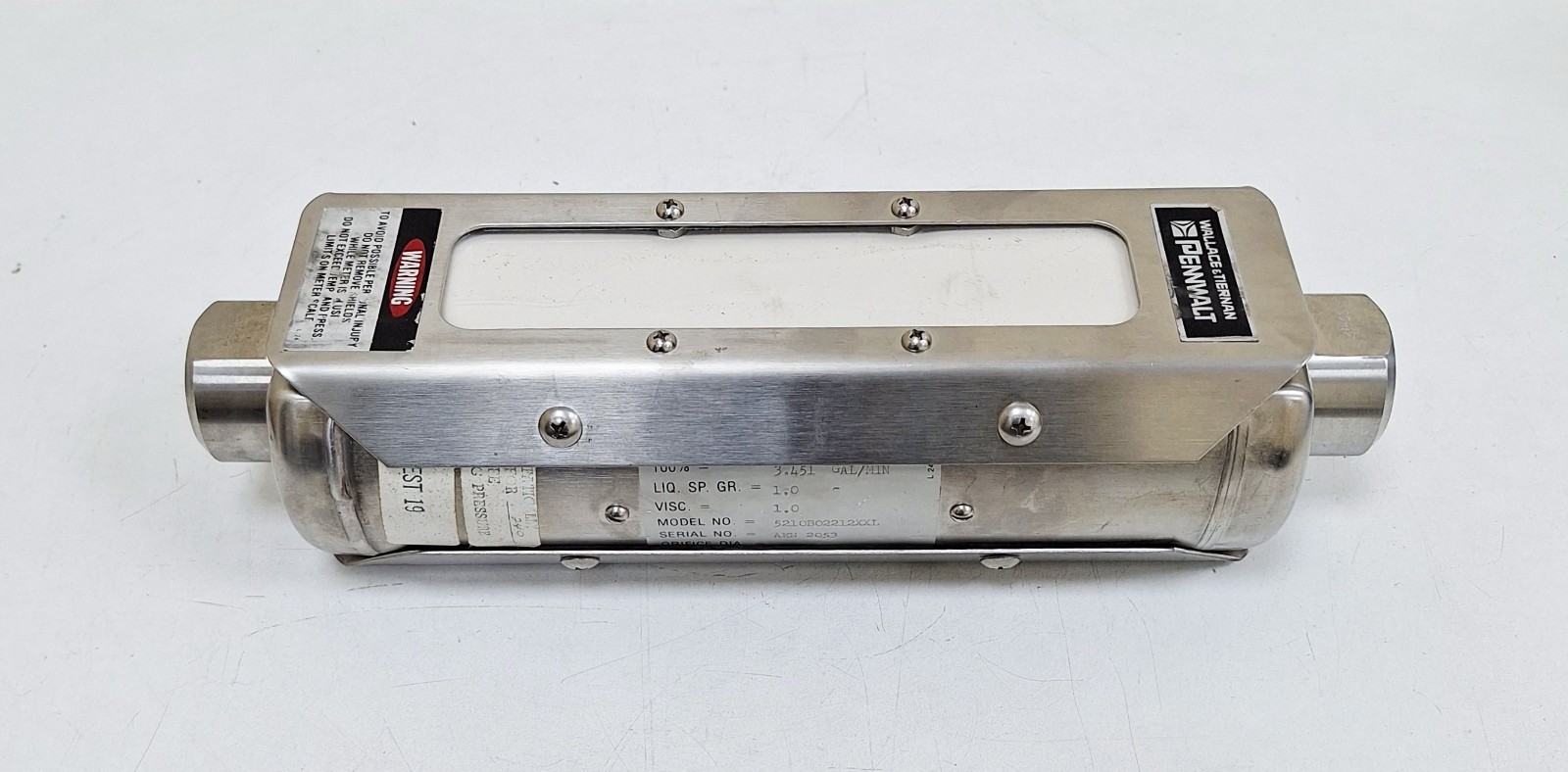 Wallace & Tiernan Pennwalt 5210B02212XXL Flow Meter 180F 240PSI