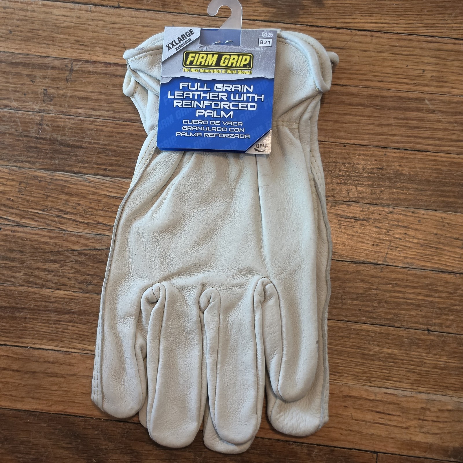 Firm Grip Leather Work Gloves Size 2XL Cowhide Heavy Duty Premium Utility New