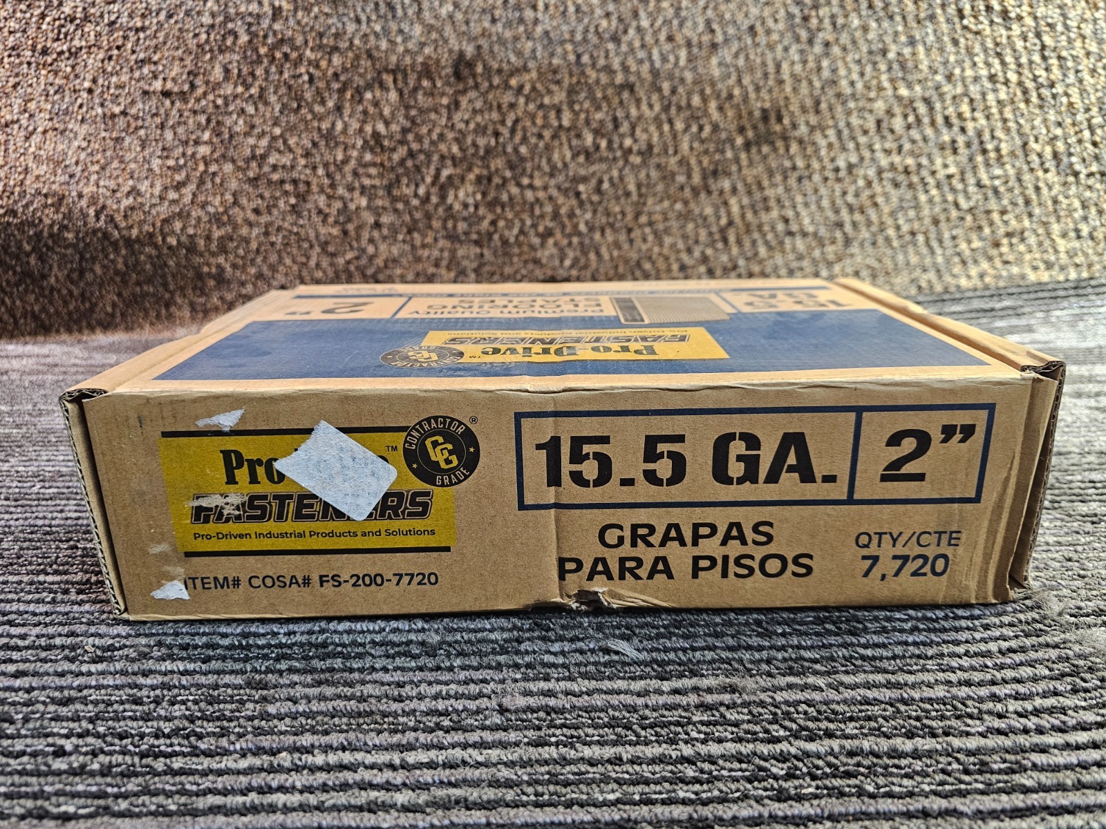 (QTY 7,720) Pro-Drive FS-200-7720 Fasteners 15.5-Gauge Hardwood Flooring Staples