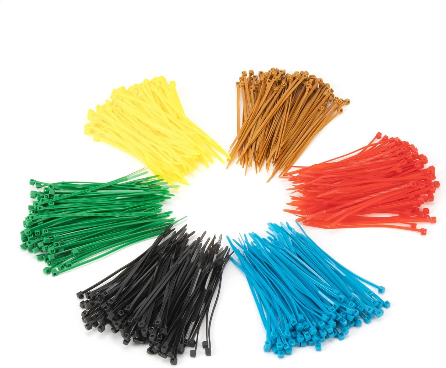 XINGO 1400 PCS Colored Zip Ties 4 Inch, Multicolor Zip Ties, Mix Packed 14 Color