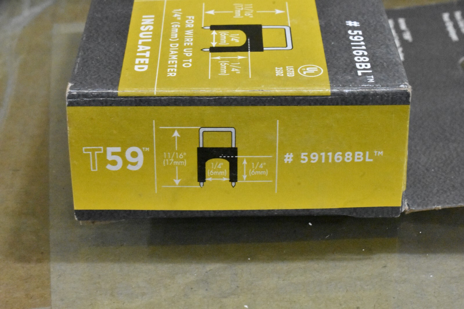 600(2 packs of 300)Arrow T59 Clear Insulated Cable Staples 1/4″ x 1/4″ 591168BL