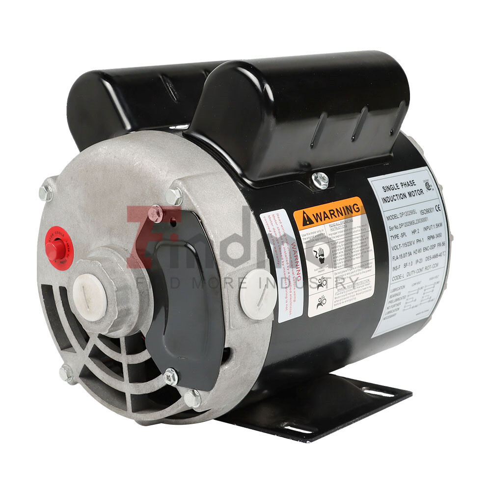 2HP SPL Compressor Duty Electric Motor 3450 RPM 56 Frame 5/8″ Shaft 115/230V New