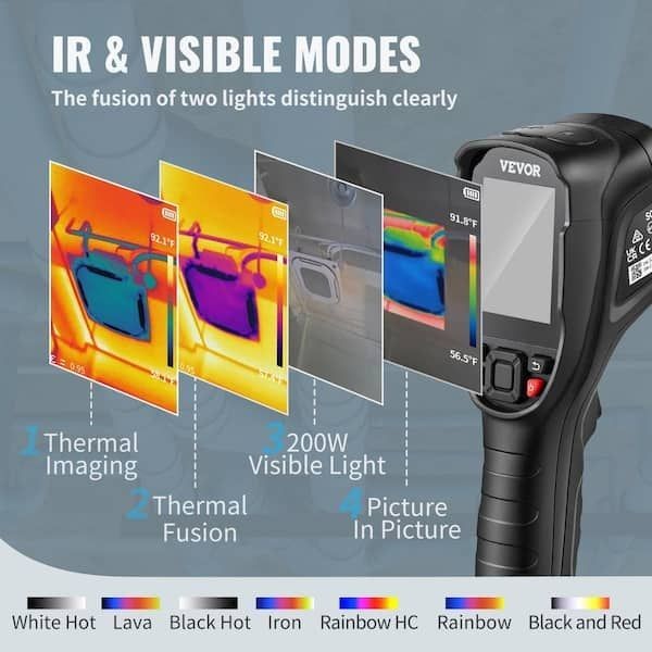 VEVOR Thermal Imaging Camera 240×180 IR Resolution 43200 Pixel Infrared Camera