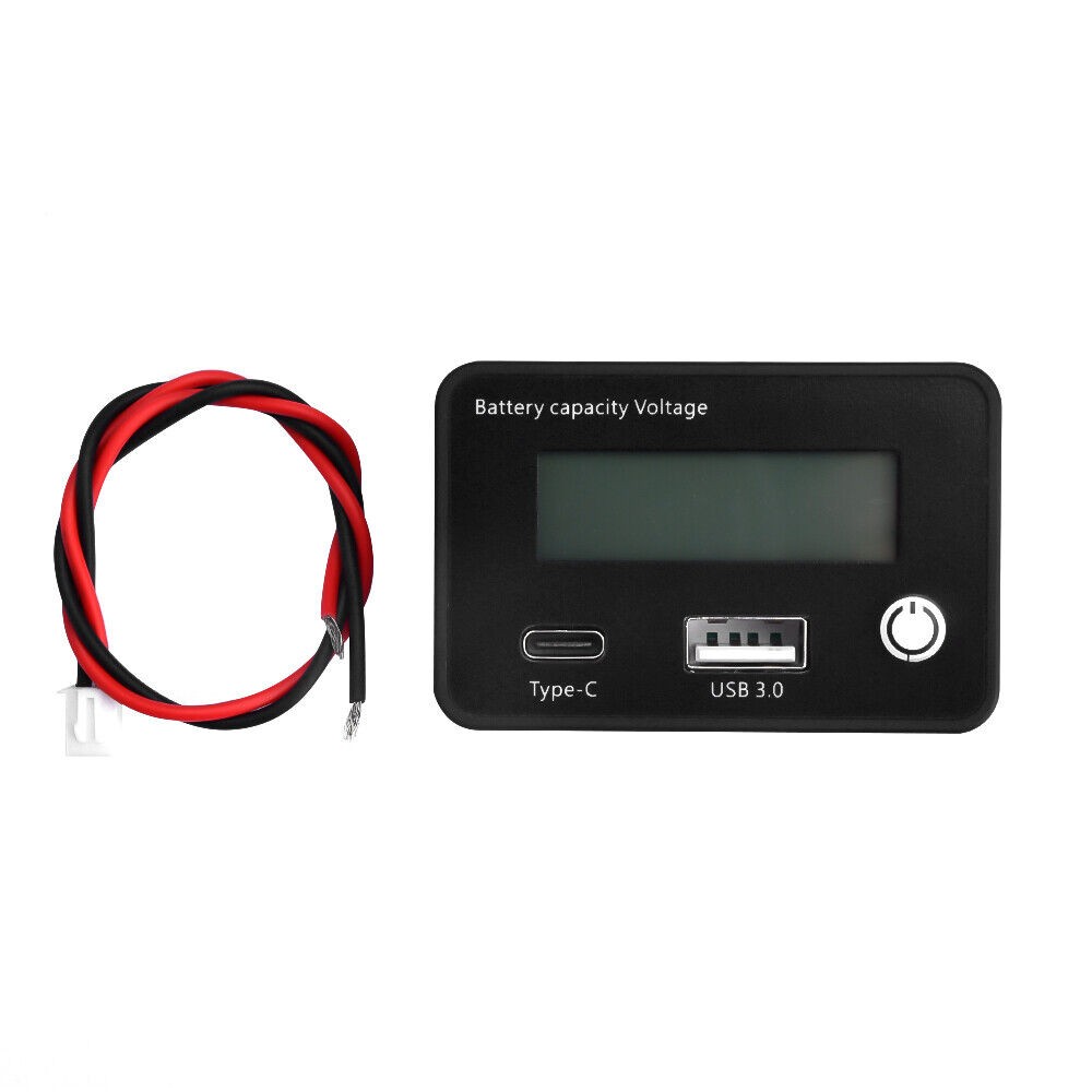 Battery Capacity Voltmeter Tester Lithium Voltage Meter Tester Gauge Monitor D