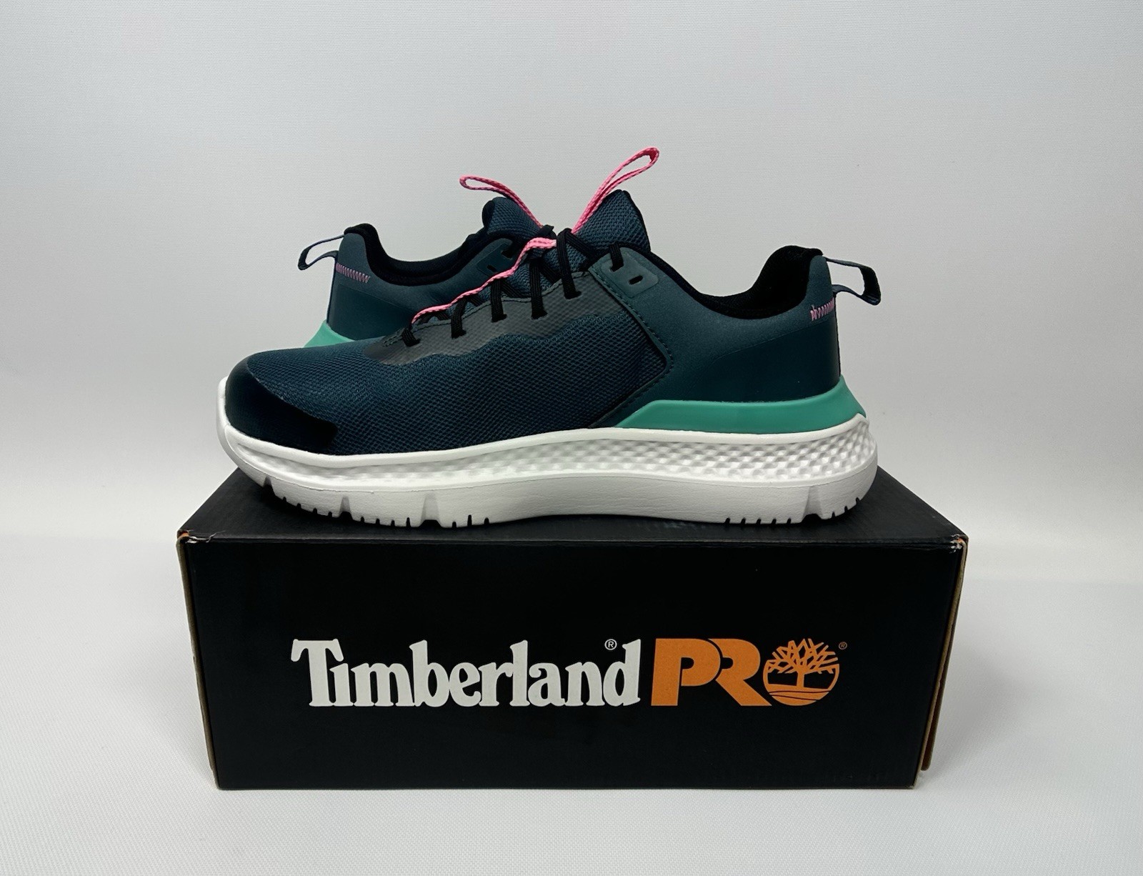 Timberland Pro Setra Women’s 8 Composite Safety Toe Teal Pink NIB