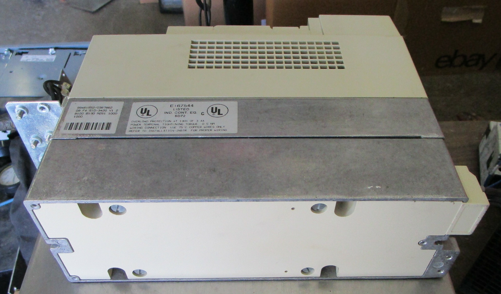 KEB 09.F4.S1D.3420/1.2 COMBIVERT 09F4S1D342012 Used Take Out Msg. Cover W3&4