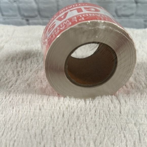 Fragile Glass Stickers 2×3 Inch Shipping Label Handle w Care- 300 Per Roll NEW